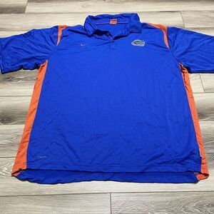 VTG Nike Florida Gators Polo Shirt 2XL‎ XXL Embroidered Blue and Orange